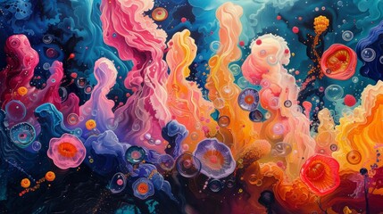 Psychedelic Fluidity - Abstract Colorful Art