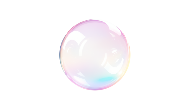 Isolated soap bubble cut out. Soap bubble on transparent background