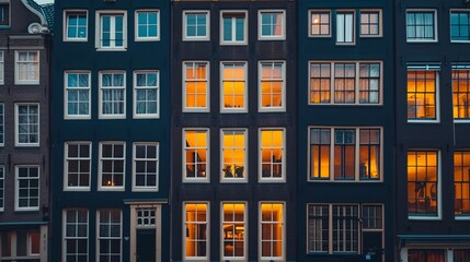 Amsterdam dwelling with house windows.