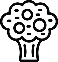 Balanced diet icon outline vector. Weight loss program. Healthy lifestyle and sport