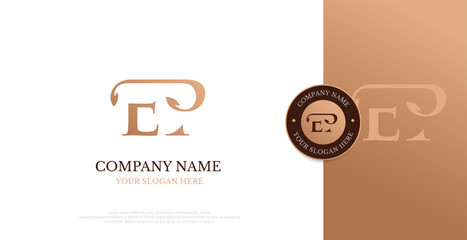Initial EP Logo Design Vector 