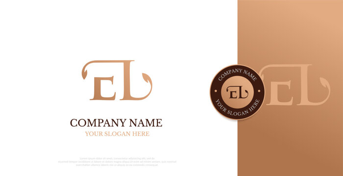Initial EL Logo Design Vector 