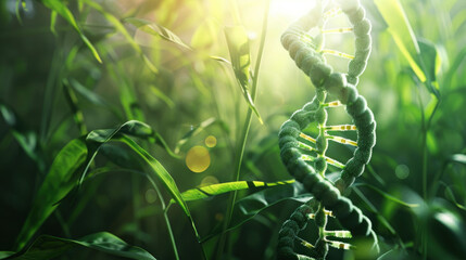 Genetic engineering fighting global warming creating plants that can survive the new world - obrazy, fototapety, plakaty