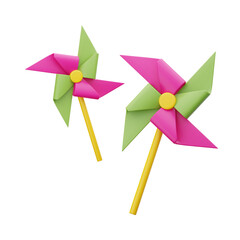 3d spring pinwheel icon