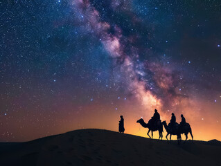 Silk Road journey caravans under starry skies cultures intertwining