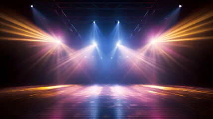 Stage backdrop, bright theater stage and vibrant backdrop - obrazy, fototapety, plakaty