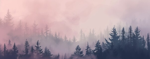 A Foggy Forest Filled With Abundant Trees
