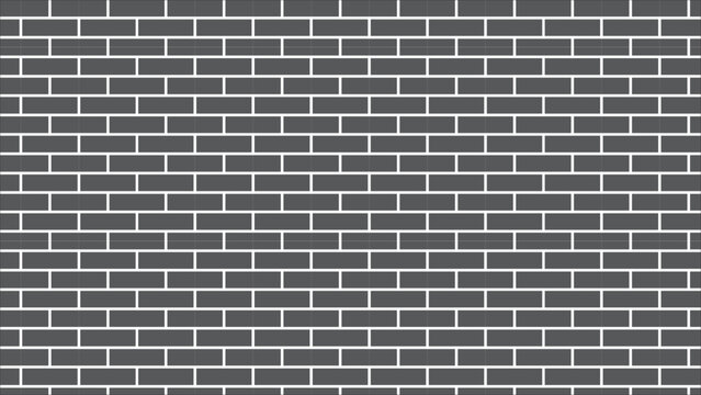Grey bricks pattern isolated on white background. Vector illustration