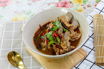 Tom Leng, Pork ribs thai spicy soup, Spicy Soup with Leng