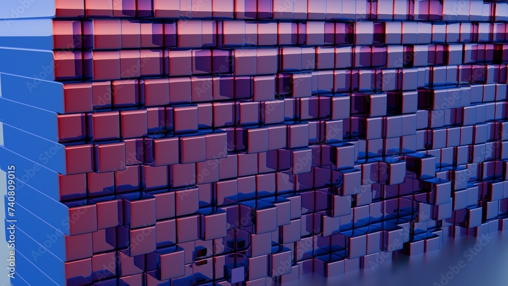 Poster an interpretation of quantum fluctuations, depicted as a dynamic, ever-changing 3d terrain....
