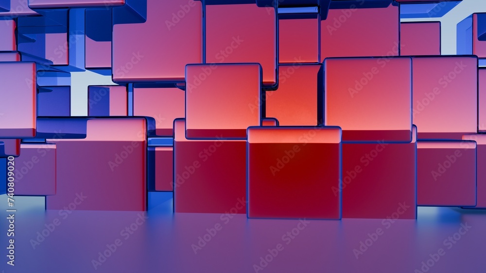 Poster an interpretation of quantum fluctuations, depicted as a dynamic, ever-changing 3d terrain....