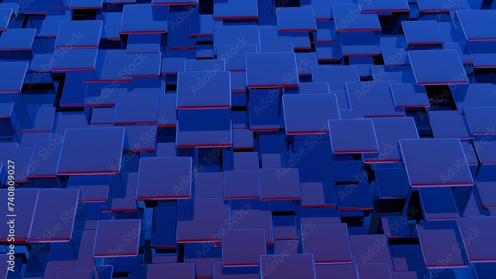 Poster an interpretation of quantum fluctuations, depicted as a dynamic, ever-changing 3d terrain....