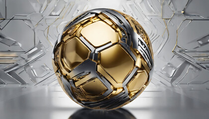 Fototapeta na wymiar golden soccer ball