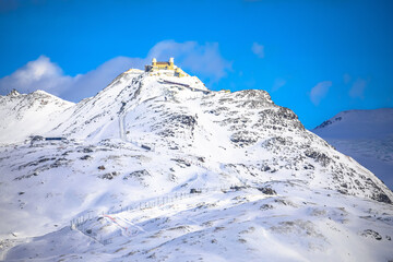 Gorngerat peak in Zermatt ski area view