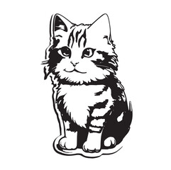 A Cat Sticker Vector file