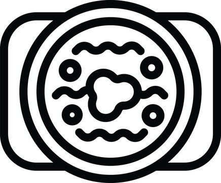 recommend clip art: Hearty borsch icon outline vector. Traditional Ukraine food. Vegetables homemade bouillon