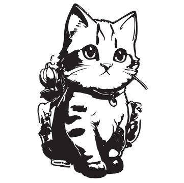 A Cat Sticker Vector file