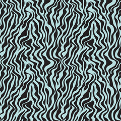 Abstract Zebra Stripes Pattern in Blue