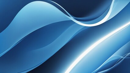 Fototapeta premium abstract blue background An abstract blue wavy background with light vector illustration. The background has a smooth 