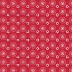 White Circular Patterns Adorning Red Surface