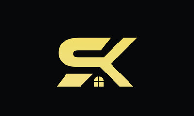 KS, SK, K, S Letters  Real Estate Consultants Logo Design Vectors images. Luxury Real Estate Logo Design