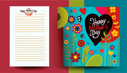 Vibrant Happy Mother's Day greeting card