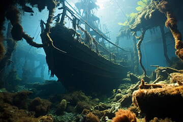 Enter the Shipwreck - obrazy, fototapety, plakaty