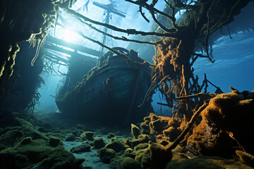 Enter the Shipwreck - obrazy, fototapety, plakaty
