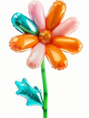 Pop Art Style Inflatable Flower Balloon Flower Illustration
