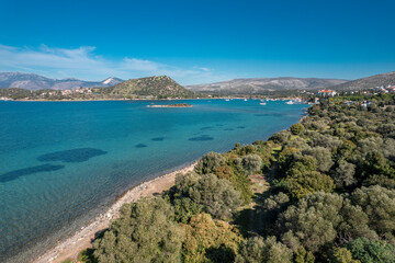 Ildır Beach drone view of Izmir-Çeşme district in Turkey