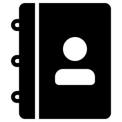 contact icon, simple vector design