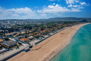 The most beautiful beach of Izmir-Çeşme district in Turkey, Ilıca Beach view