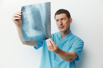 Professional man doctor x-ray clinical medic hospital health healthcare physician man medicine