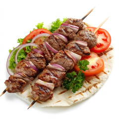 kebab isolated on white background