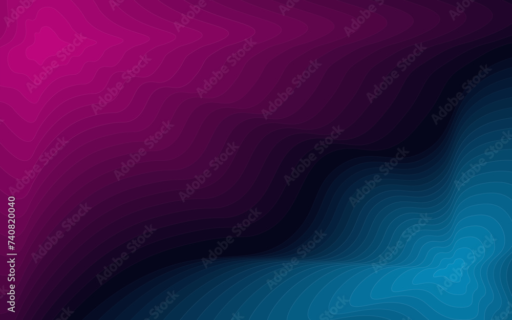 Fototapete Abstract 3D wave shape background design element for banner advertising website layout