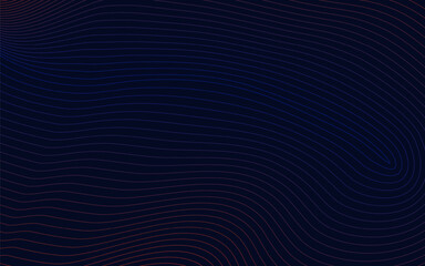 Abstract technology with dynamic wavy lines background illustration in minimalist style