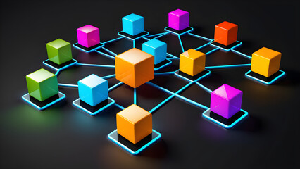 system network icon clipart isolated on a black background. network team concept, communication, connection concept