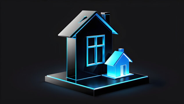 real estate symbol icon house. home icon. realtor icon clipart isolated on a black background