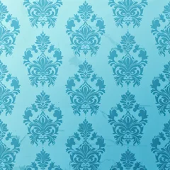 Fotobehang Blue repeated wall texture © Lenhard