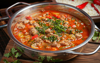 Gourmet Potato Stew,created with Generative AI tecnology.