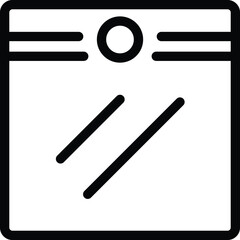 Hermetic plastic wrap icon outline vector. Nylon airless package. Food preserved pack