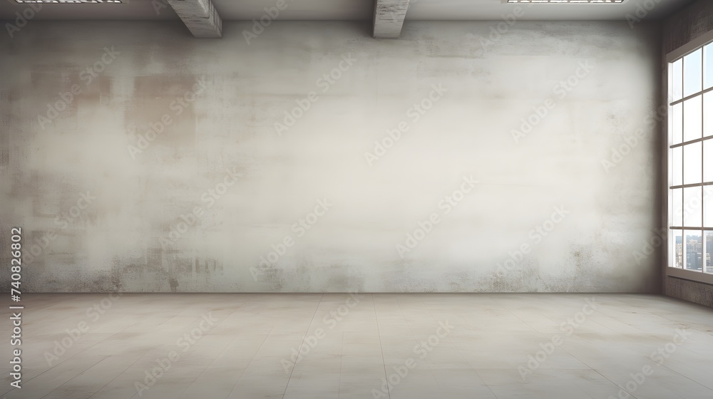 Wall mural abstract architecture with blank white wall.