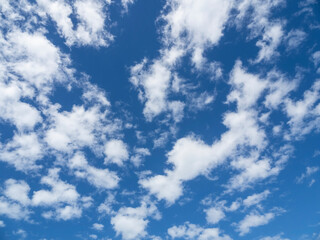 Blue sky with white clouds over southwest Florida USA