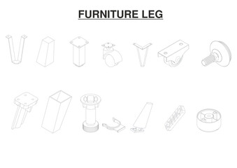 Aesthetic Furniture Leg SVG File