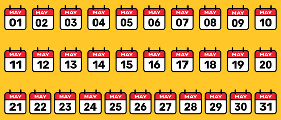 Calendar all may set Vector illustration background design.