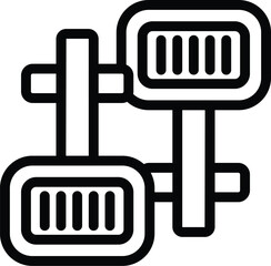 Cuff clasps icon outline vector. Classic sleeve studs. Formal attire cufflinks