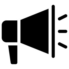 megaphone icon, simple vector design