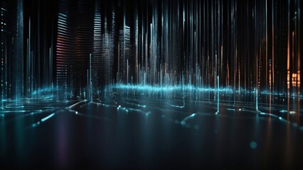 Digital backdrop illustrating the seamless flow of data in contemporary IT environments