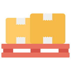 Cardboards flat icon design, package concept 