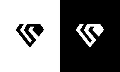 Obraz premium S initial logo diamond monogram logo design vector
